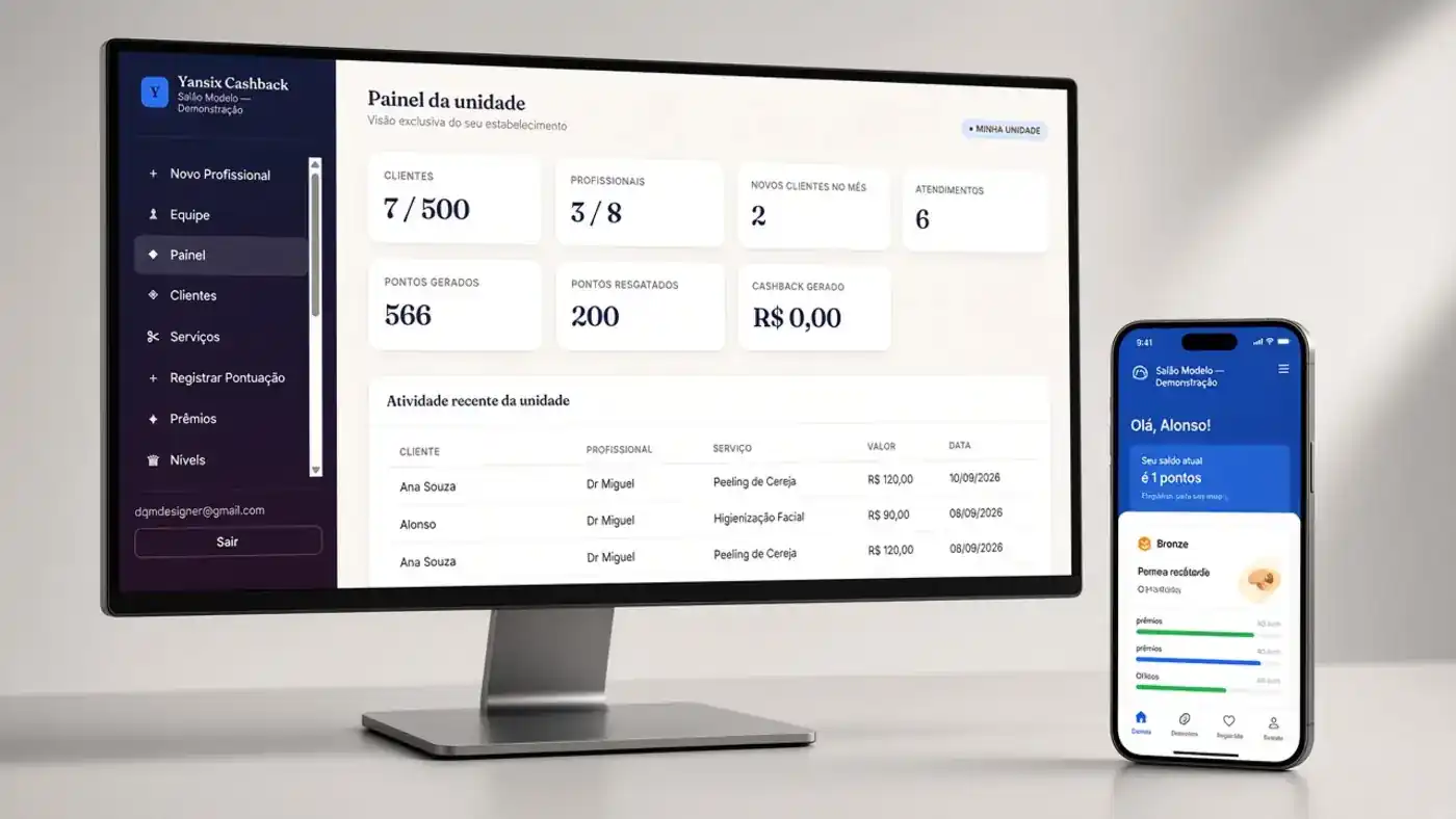 Cashback e Pontuação YANSIX